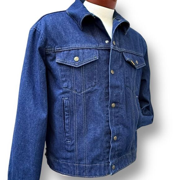 Vintage Saddle King Western Jacket Men 44 Reg Made in USA Snaps Cowboy - Picture 4 of 13